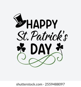 Festive St. Patrick's Day vector artwork featuring Irish-themed elements like shamrocks, leprechaun hats, and green designs. Perfect for celebrations, cards, and decor.