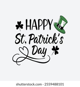 Festive St. Patrick's Day vector artwork featuring Irish-themed elements like shamrocks, leprechaun hats, and green designs. Perfect for celebrations, cards, and decor.