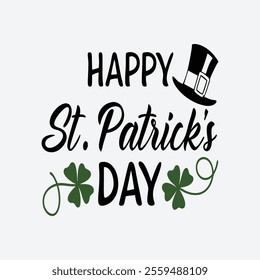 Festive St. Patrick's Day vector artwork featuring Irish-themed elements like shamrocks, leprechaun hats, and green designs. Perfect for celebrations, cards, and decor.