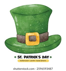 Festive St. Patrick's Day Watercolor Leprechauns, Rainbows, Lucky, Pot of gold
