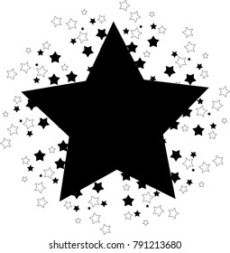 Festive star background. Confetti texture for posters and postcards, websites too. Cover mockup.