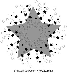 Festive star background. Confetti texture for posters and postcards, websites too. Cover mockup.