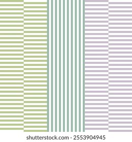 festive stripe pattern Seamless striped pattern design. Bright striped green with purple background. Vector illustration.