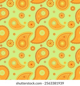 Festive style at pattern geometry. Swatch surreal on deco artistic. Traditional poster a paisley swirling. Motif classic a wallpaper effect.