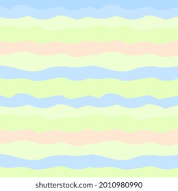 Festive summer postcard background. Multicolored pastel waves. Vector illustration.