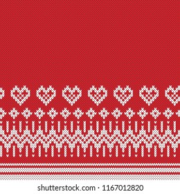 Festive Sweater Design. Fair Isle Style Seamless Knitted Pattern