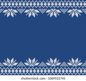 Festive Sweater Design. Seamless Knitted Pattern