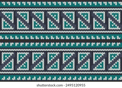 Festive Sweater Design. Seamless Knitted Pattern