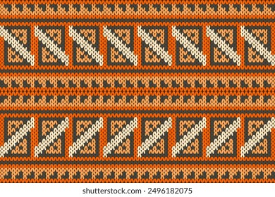 Festive Sweater Design. Seamless Knitted Pattern