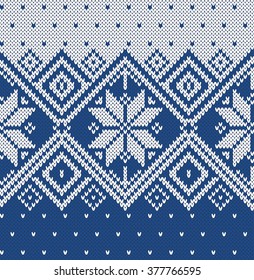 Festive Sweater Design. Seamless Knitted Pattern