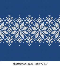 Festive Sweater Design. Seamless Knitted Pattern