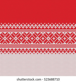 Festive Sweater Design. Seamless Knitted Pattern