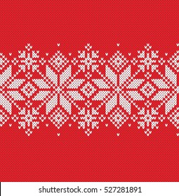 Festive Sweater Design. Seamless Knitted Pattern