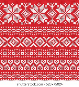 Festive Sweater Design Seamless Knitted Pattern Stock Vector (Royalty ...