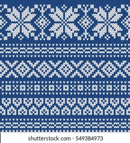 Festive Sweater Design. Seamless Knitted Pattern