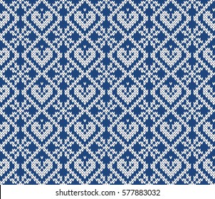 Festive Sweater Design. Seamless Knitted Pattern