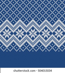 Festive Sweater Fairisle Design. Seamless Knitting Pattern