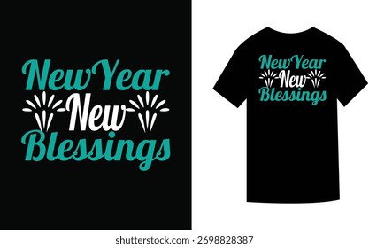 Design de texto festivo com "New Year Warrior Mode" em verde e branco, com fundo preto.