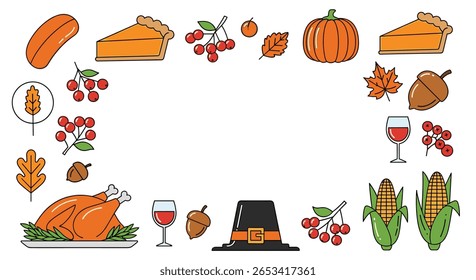 Festive thanksgiving celebration featuring delicious food traditional autumn harvest symbols and cozy holiday gatherings