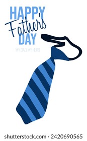 Festive tie: vector illustration in honor of Father's Day