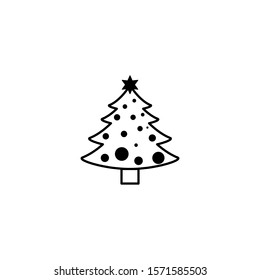 festive tree spruce decoration for christmas and new year vector eps 10