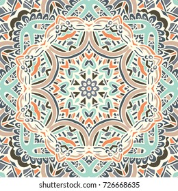 Festive Tribal ethnic seamless vector pattern ornamental. Geometric print for fabric