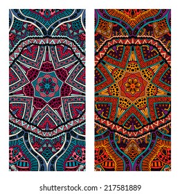 Festive Tribal vintage colorful ornamental ethnic banner
