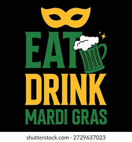 Tipografía festiva y Diseño gráfico inspirado en las celebraciones del Mardi Gras, con un mensaje lúdico y humorístico combinado con Elementos de carnaval y fiesta. Este animado concepto representa la celebración, la reunión social y el entretenimiento, lo que lo hace adecuado para proyectos creativos relacionados con festivales, vida nocturna, eventos culturales y alegres ambientes de fiesta. Ideal para diseños que transmiten diversión, tradición y espíritu de carnaval enérgico