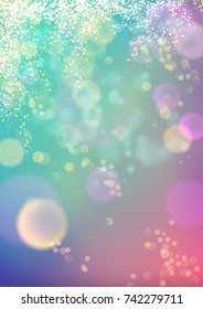 Festive vector abstract background with bokeh defocused lights