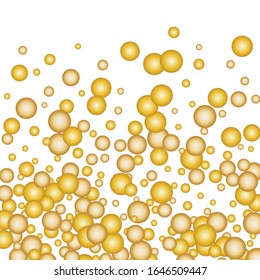 Festive vector background golden 3d balls