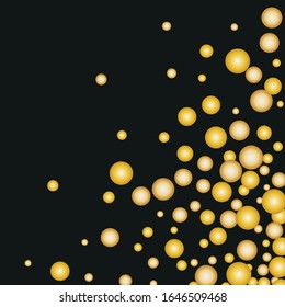 Festive vector background golden 3d balls