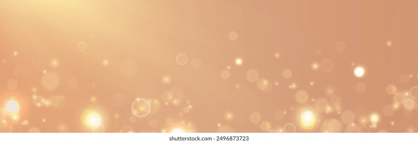 Fondo de Vector festivo para vacaciones, presentaciones, cubiertas, diseño de vacaciones. Efecto de cuento de hadas de luz brillante bokeh volando suavemente sobre un suave fondo azul bañado por los rayos del cálido sol.