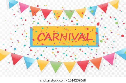 Festive vector banner. Carnival sign. Birthday party. Fun event.