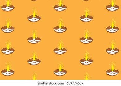 Festive vector modern traditional festival  decoration diya pattern