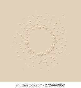 Fundo de Casamento Festivo. Belo quadro redondo formado a partir da forma de corações. Perfeito para aniversário, aniversário, dia dos namorados, dia das mães