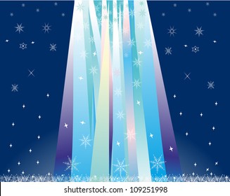 Festive Winter background with snowflakes.Editable and scalable vector