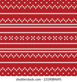 Festive Winter and Christmas Knitting Seamless Pattern