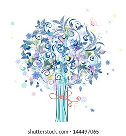 Festive Winter decorative tree