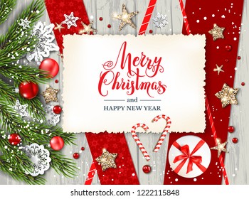 Festive winter rustic card