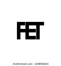 fet initial letter monogram logo design