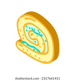 feta bun food meal isometric icon vector. feta bun food meal sign. isolated symbol illustration