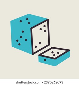 Icono vectorial de cubos de queso feta. Signo de producto lácteo. Símbolo gráfico para cocinar diseño de sitio web y aplicaciones, logotipo, aplicación, interfaz de usuario