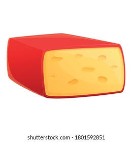 Icono de queso feta. Dibujo del icono vectorial del queso feta para diseño web aislado en fondo blanco