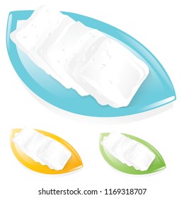 feta cheese vector 