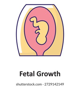 Icono de Vector de crecimiento fetal que puede modificarse o editarse fácilmente

