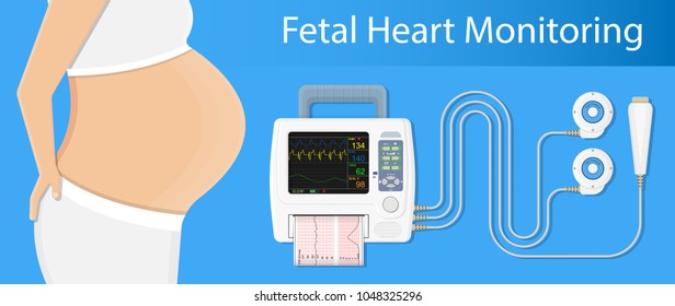 fetal monitor FHR exam signal sensor room beat labor CTG graph baby toco cervix woman female treat fetus womb women clinic doctor mother labour midwife screen measure uterus device clinical external