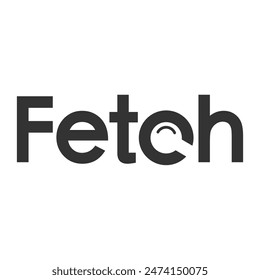 Fetch conceptual wormark logo typography