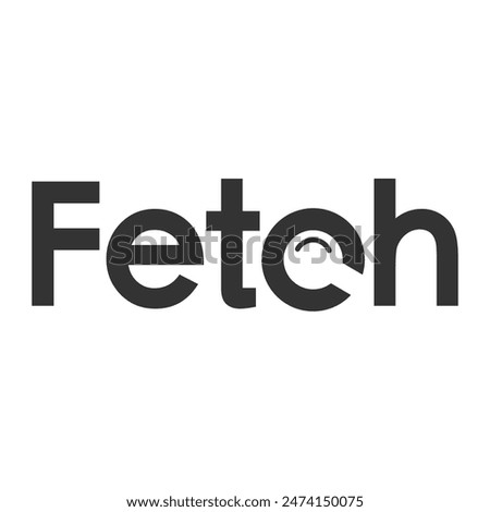 Fetch conceptual wormark logo typography