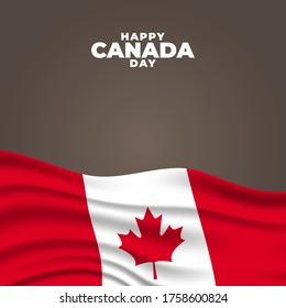 Fete du Canada (Translate: Canada day) is the Canada National Day and Republic Day, which is celebrated on July 1 each year. vector illustration