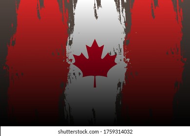 Fete du Canada (Translate: Canada day) is the Canada National Day and Republic Day, which is celebrated on July 1 each year. vector illustration